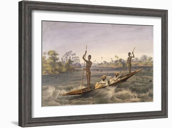 Zanjueelah, the Boatman of the Rapids, from 'The Victoria Falls, Zambesi River', Pub. 1865-Thomas Baines-Framed Giclee Print