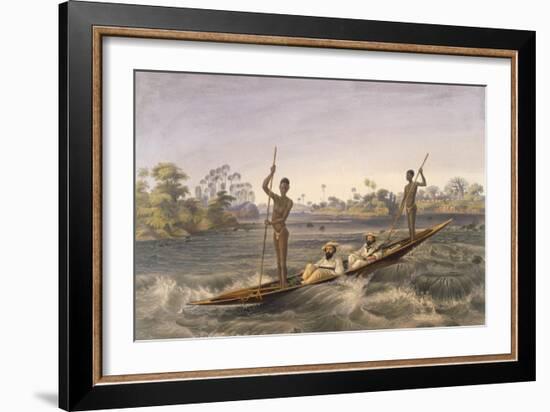 Zanjueelah, the Boatman of the Rapids, from 'The Victoria Falls, Zambesi River', Pub. 1865-Thomas Baines-Framed Giclee Print