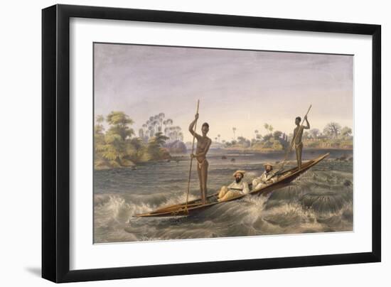 Zanjueelah, the Boatman of the Rapids, from 'The Victoria Falls, Zambesi River', Pub. 1865-Thomas Baines-Framed Giclee Print