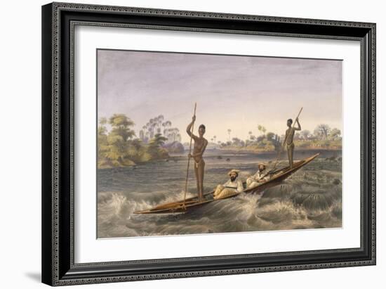 Zanjueelah, the Boatman of the Rapids, from 'The Victoria Falls, Zambesi River', Pub. 1865-Thomas Baines-Framed Giclee Print