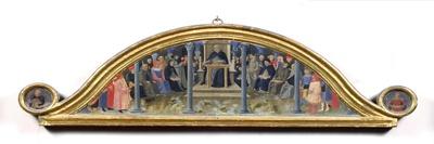 Altarpiece of Saint Jerome: Madonna and Child Enthroned with Saints-Zanobi Di Benedetto Strozzi-Framed Art Print