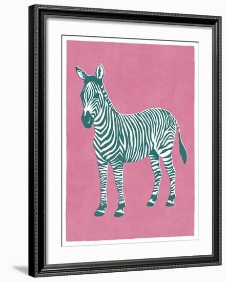 Zany Zebra-Clara Wells-Framed Giclee Print