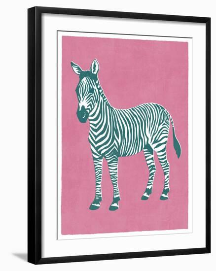 Zany Zebra-Clara Wells-Framed Giclee Print