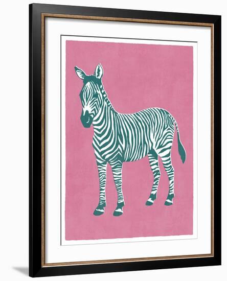 Zany Zebra-Clara Wells-Framed Giclee Print