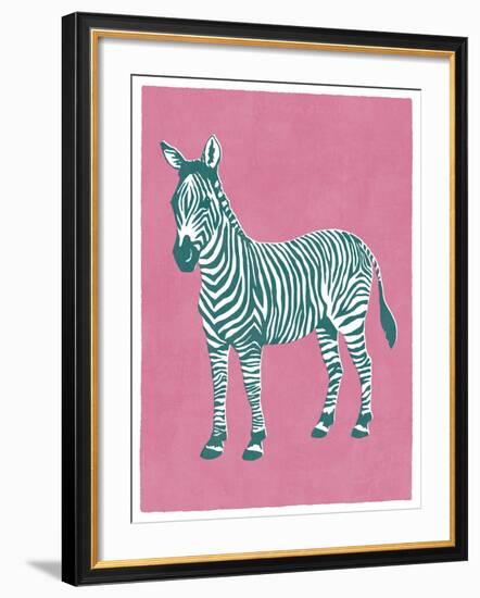Zany Zebra-Clara Wells-Framed Giclee Print