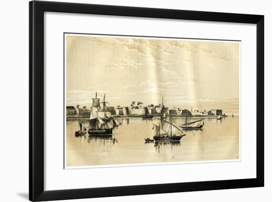 Zanzibar from the Sea, 1883-null-Framed Giclee Print