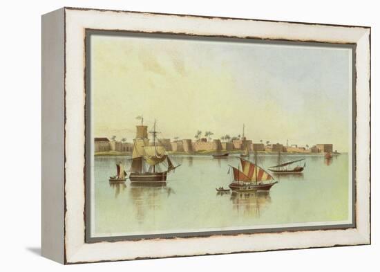 Zanzibar from the Sea-null-Framed Premier Image Canvas