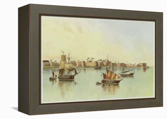 Zanzibar from the Sea-null-Framed Premier Image Canvas