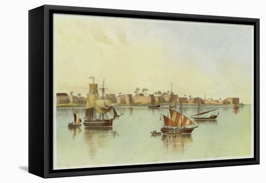 Zanzibar from the Sea-null-Framed Premier Image Canvas