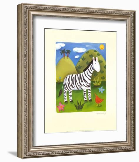 Zara the Zebra-Sophie Harding-Framed Art Print