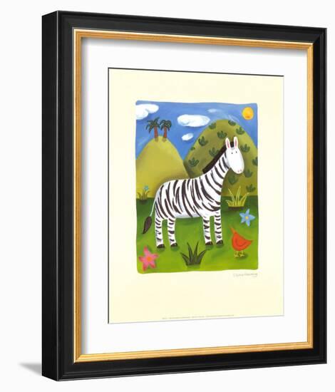 Zara the Zebra-Sophie Harding-Framed Art Print