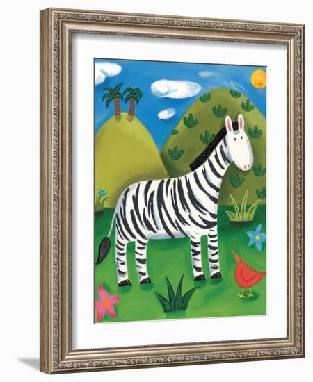 Zara the Zebra-Sophie Harding-Framed Art Print