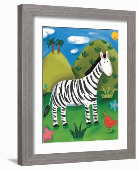 Zara the Zebra-Sophie Harding-Framed Art Print