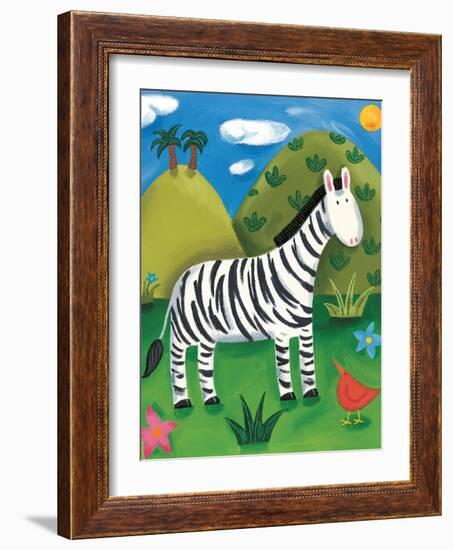 Zara the Zebra-Sophie Harding-Framed Art Print