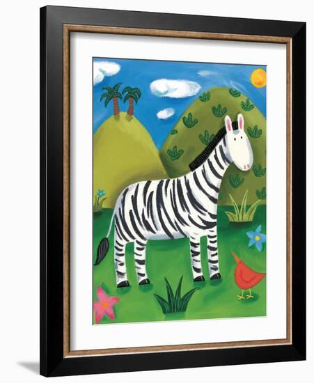 Zara the Zebra-Sophie Harding-Framed Art Print