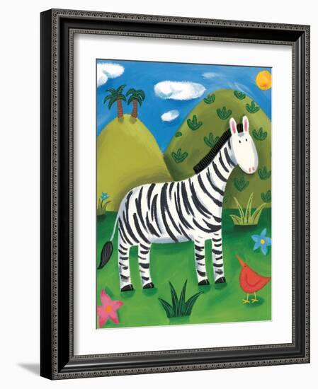 Zara the Zebra-Sophie Harding-Framed Art Print