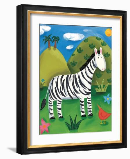 Zara the Zebra-Sophie Harding-Framed Art Print