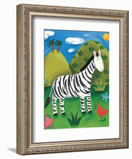 Zara the Zebra-Sophie Harding-Framed Premium Giclee Print