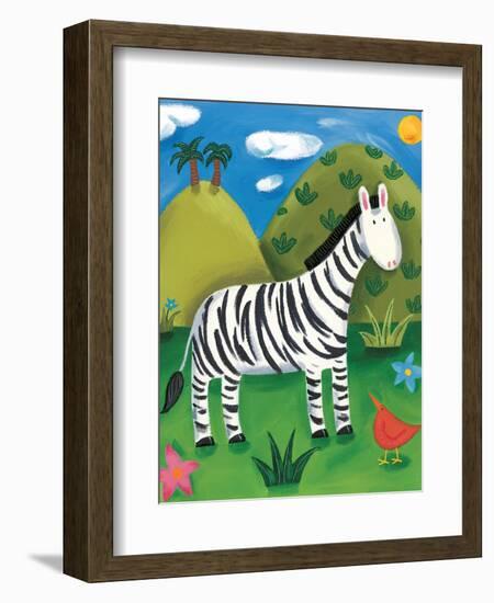 Zara the Zebra-Sophie Harding-Framed Premium Giclee Print