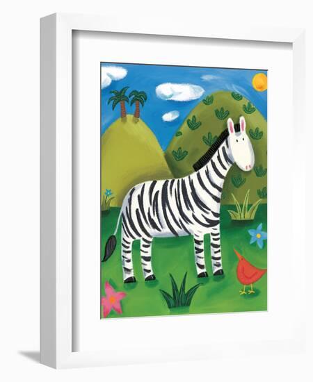 Zara the Zebra-Sophie Harding-Framed Premium Giclee Print