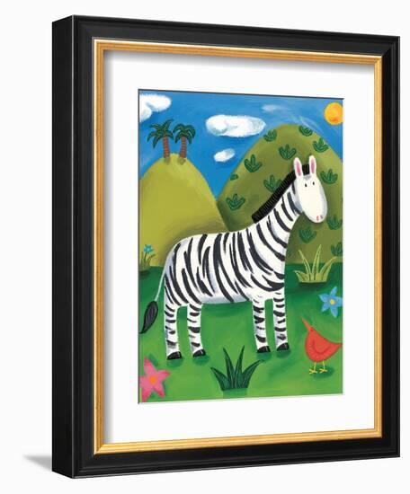 Zara the Zebra-Sophie Harding-Framed Premium Giclee Print