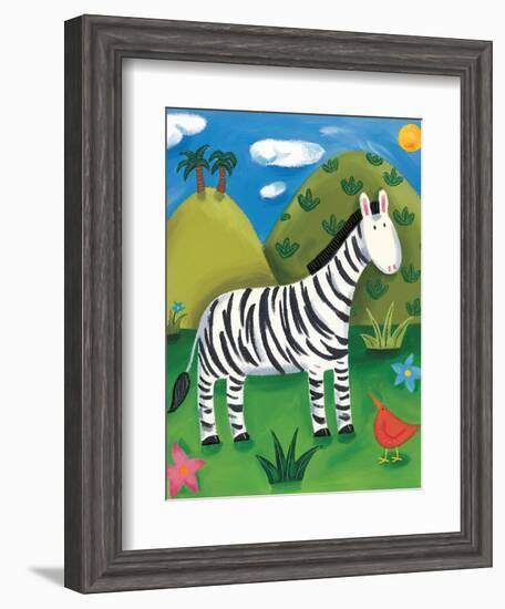 Zara the Zebra-Sophie Harding-Framed Art Print