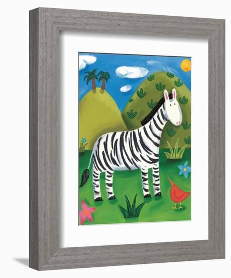 Zara the Zebra-Sophie Harding-Framed Art Print