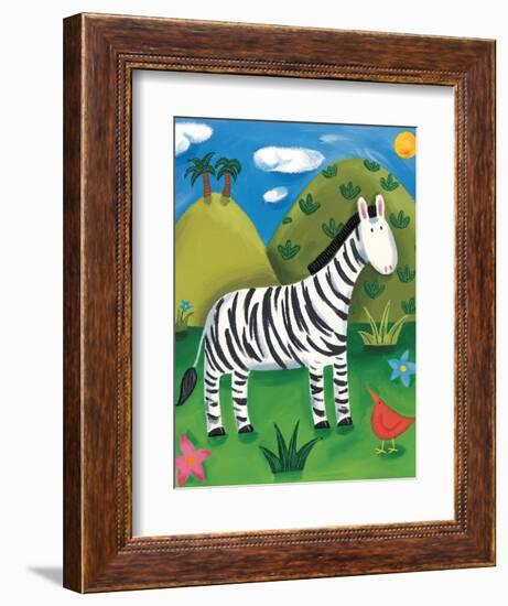 Zara the Zebra-Sophie Harding-Framed Art Print