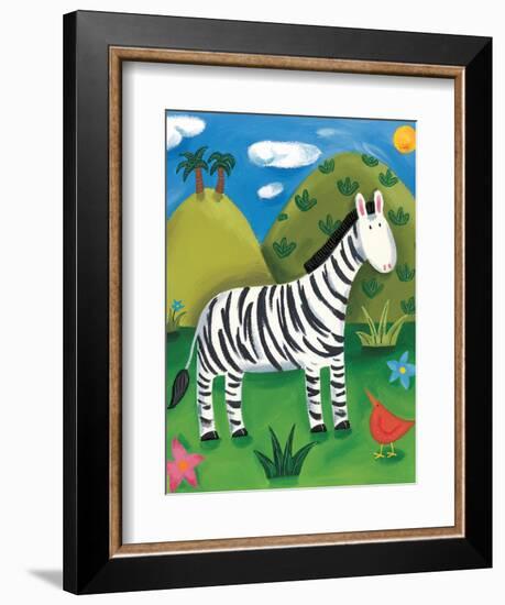 Zara the Zebra-Sophie Harding-Framed Art Print