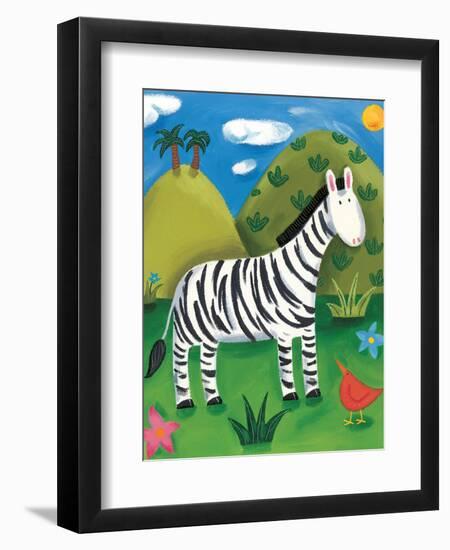 Zara the Zebra-Sophie Harding-Framed Art Print