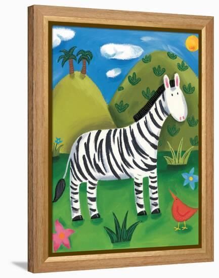 Zara the Zebra-Sophie Harding-Framed Stretched Canvas