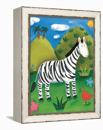 Zara the Zebra-Sophie Harding-Framed Stretched Canvas