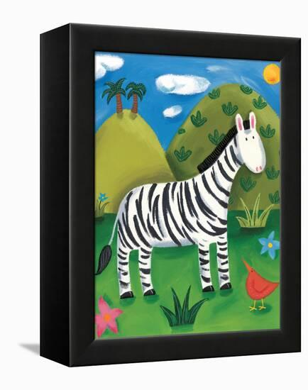 Zara the Zebra-Sophie Harding-Framed Stretched Canvas