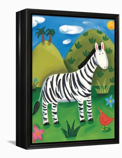 Zara the Zebra-Sophie Harding-Framed Stretched Canvas