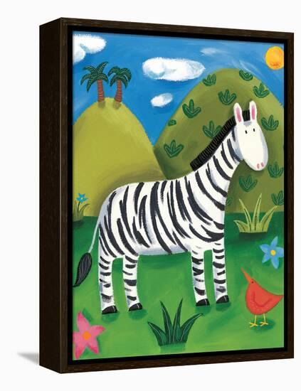 Zara the Zebra-Sophie Harding-Framed Stretched Canvas