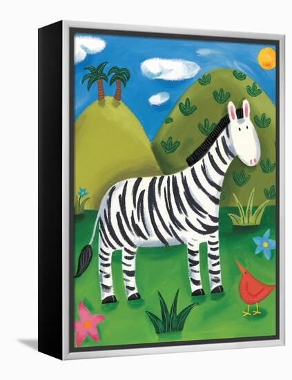 Zara the Zebra-Sophie Harding-Framed Stretched Canvas