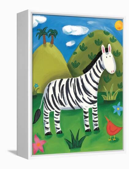 Zara the Zebra-Sophie Harding-Framed Stretched Canvas