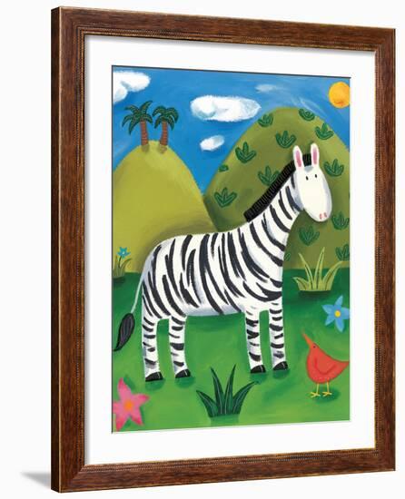Zara the Zebra-Sophie Harding-Framed Premium Giclee Print