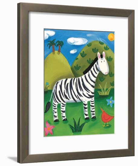 Zara the Zebra-Sophie Harding-Framed Premium Giclee Print