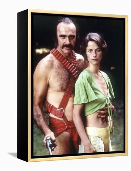 Zardoz by JohnBoorman with Sean Connery and Charlotte Rampling, 1974 (photo)-null-Framed Stretched Canvas