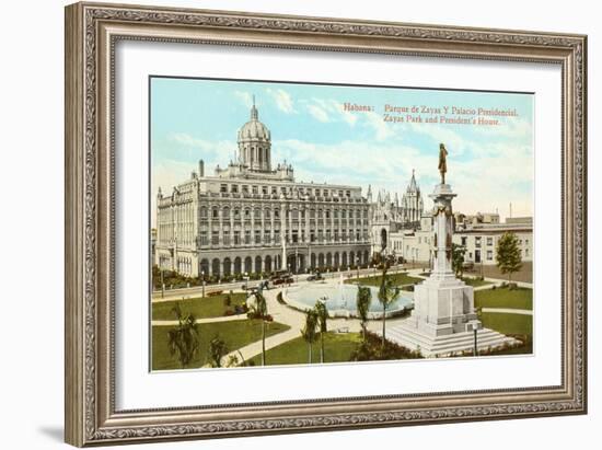 Zayas Park, President's House, Havana, Cuba-null-Framed Art Print