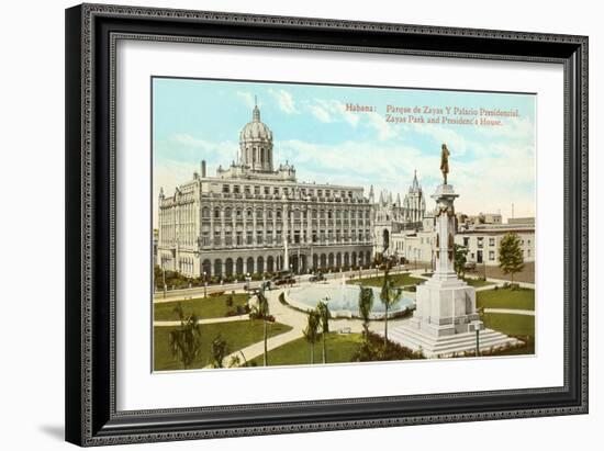 Zayas Park, President's House, Havana, Cuba-null-Framed Art Print