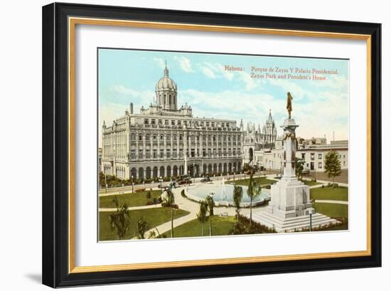 Zayas Park, President's House, Havana, Cuba-null-Framed Art Print