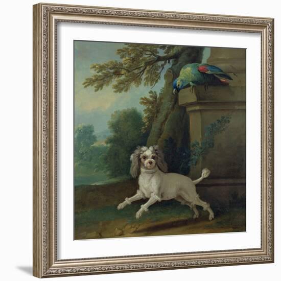 Zaza, the Dog, C.1730-Jean-Baptiste Oudry-Framed Giclee Print