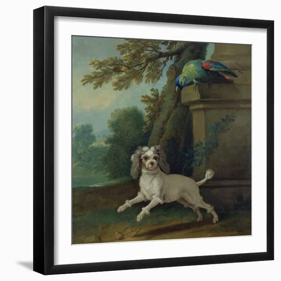 Zaza, the Dog, C.1730-Jean-Baptiste Oudry-Framed Giclee Print