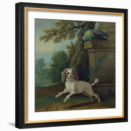 Zaza, the Dog, C.1730-Jean-Baptiste Oudry-Framed Giclee Print