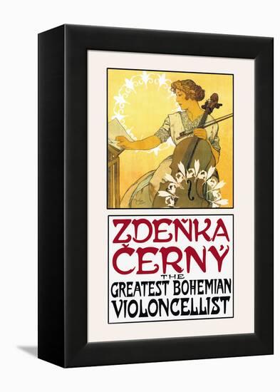 Zdenka Cerny: The Greatest Bohemian Violoncellist-Alphonse Mucha-Framed Stretched Canvas
