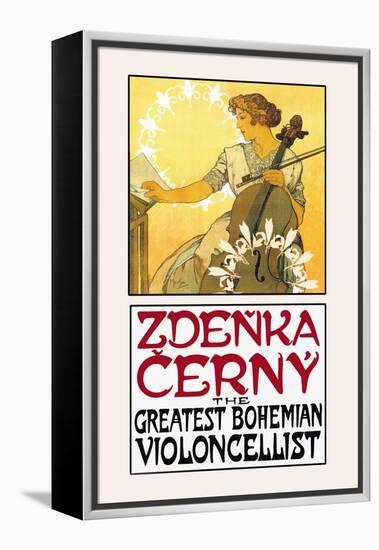 Zdenka Cerny: The Greatest Bohemian Violoncellist-Alphonse Mucha-Framed Stretched Canvas