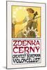 Zdenka Cerny: The Greatest Bohemian Violoncellist-Alphonse Mucha-Mounted Art Print