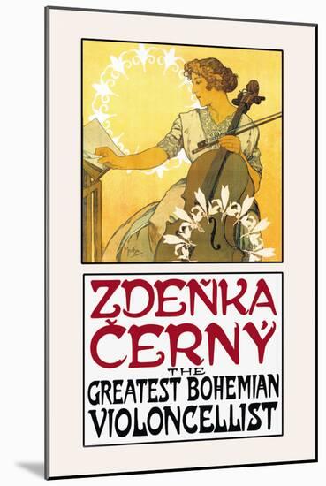 Zdenka Cerny: The Greatest Bohemian Violoncellist-Alphonse Mucha-Mounted Art Print